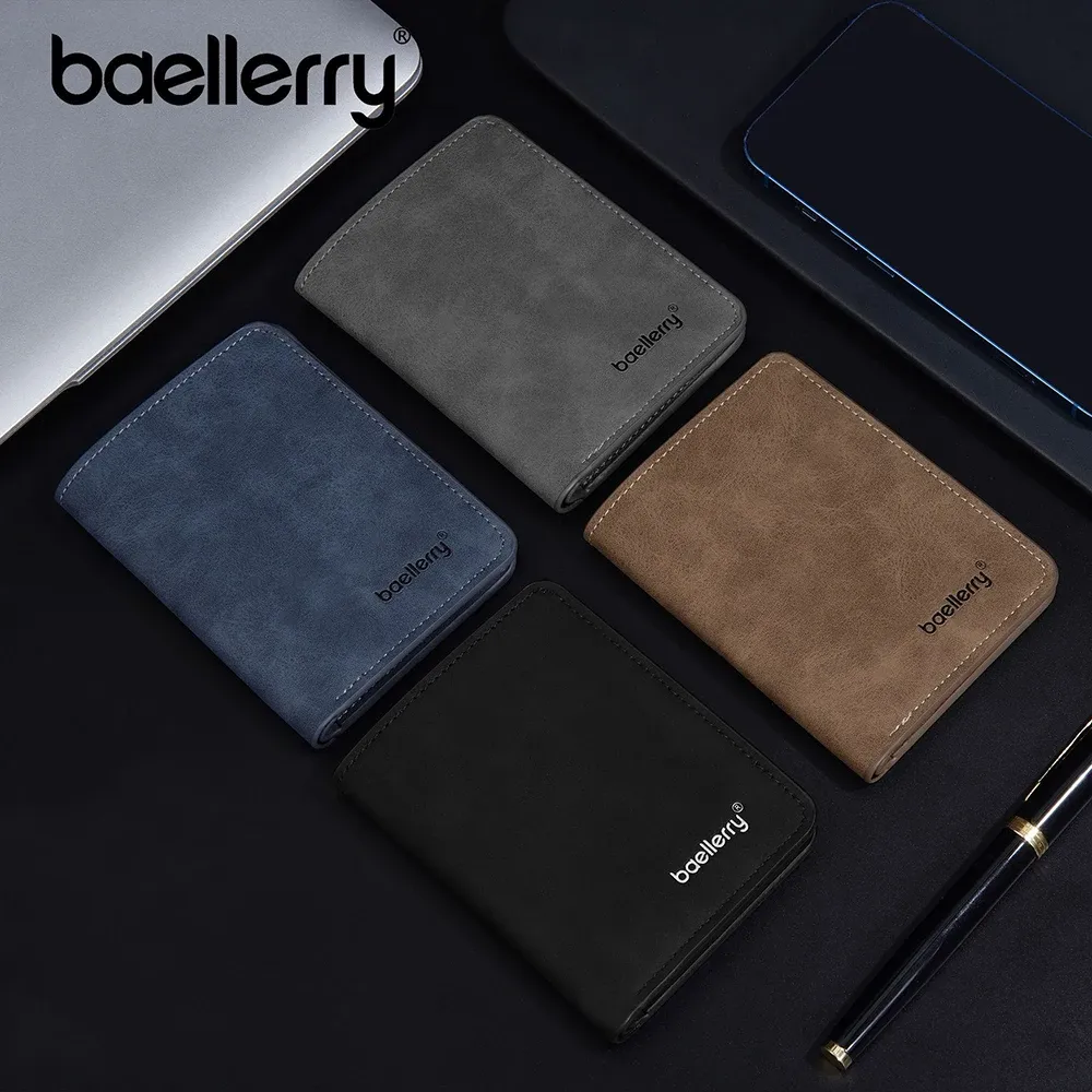 Baellerry Men's PU Leather Minimalist Front Pocket Wallet with Money Clip - Slim Travel Essentials Card Holder thumbnail 2