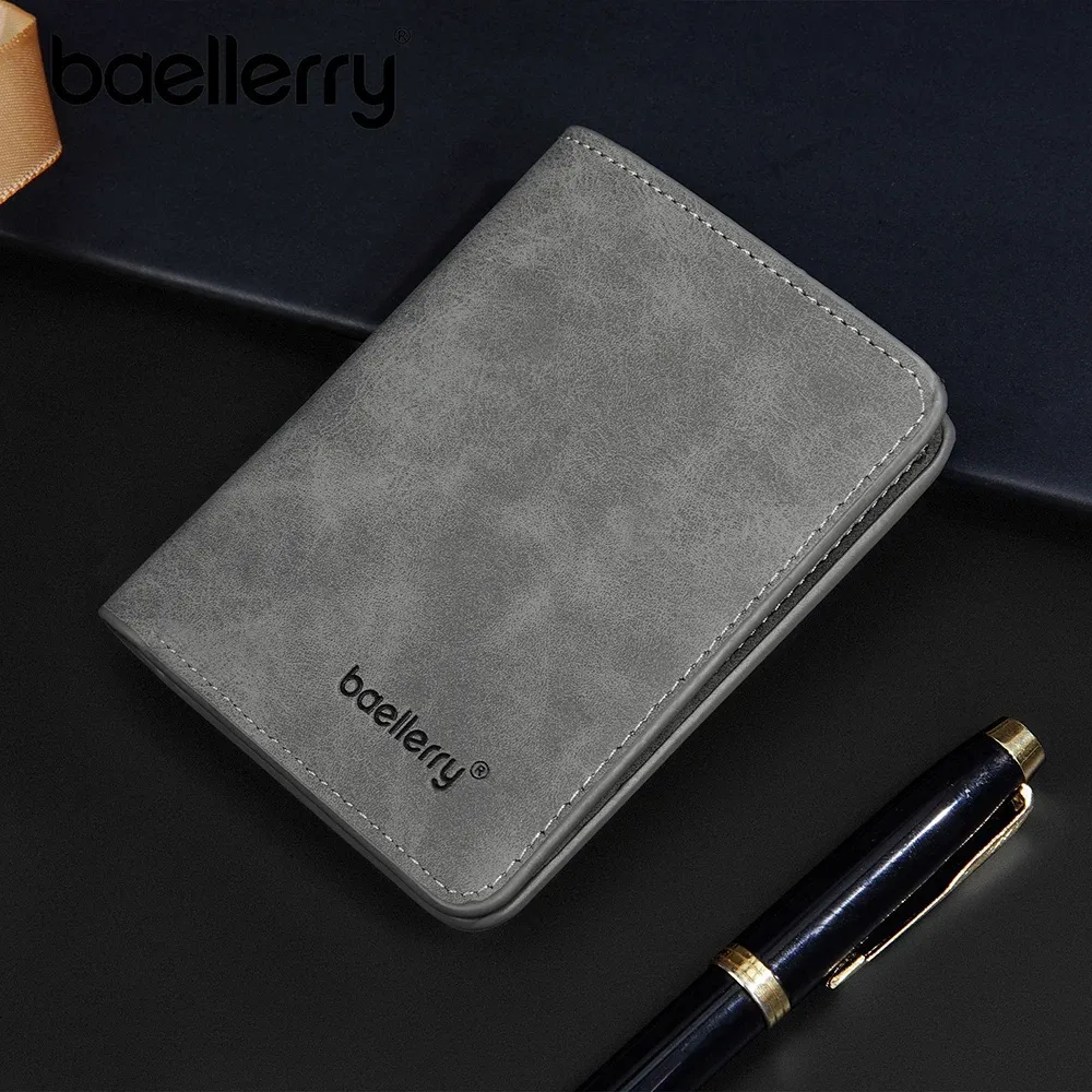 Baellerry Men's PU Leather Minimalist Front Pocket Wallet with Money Clip - Slim Travel Essentials Card Holder thumbnail 3