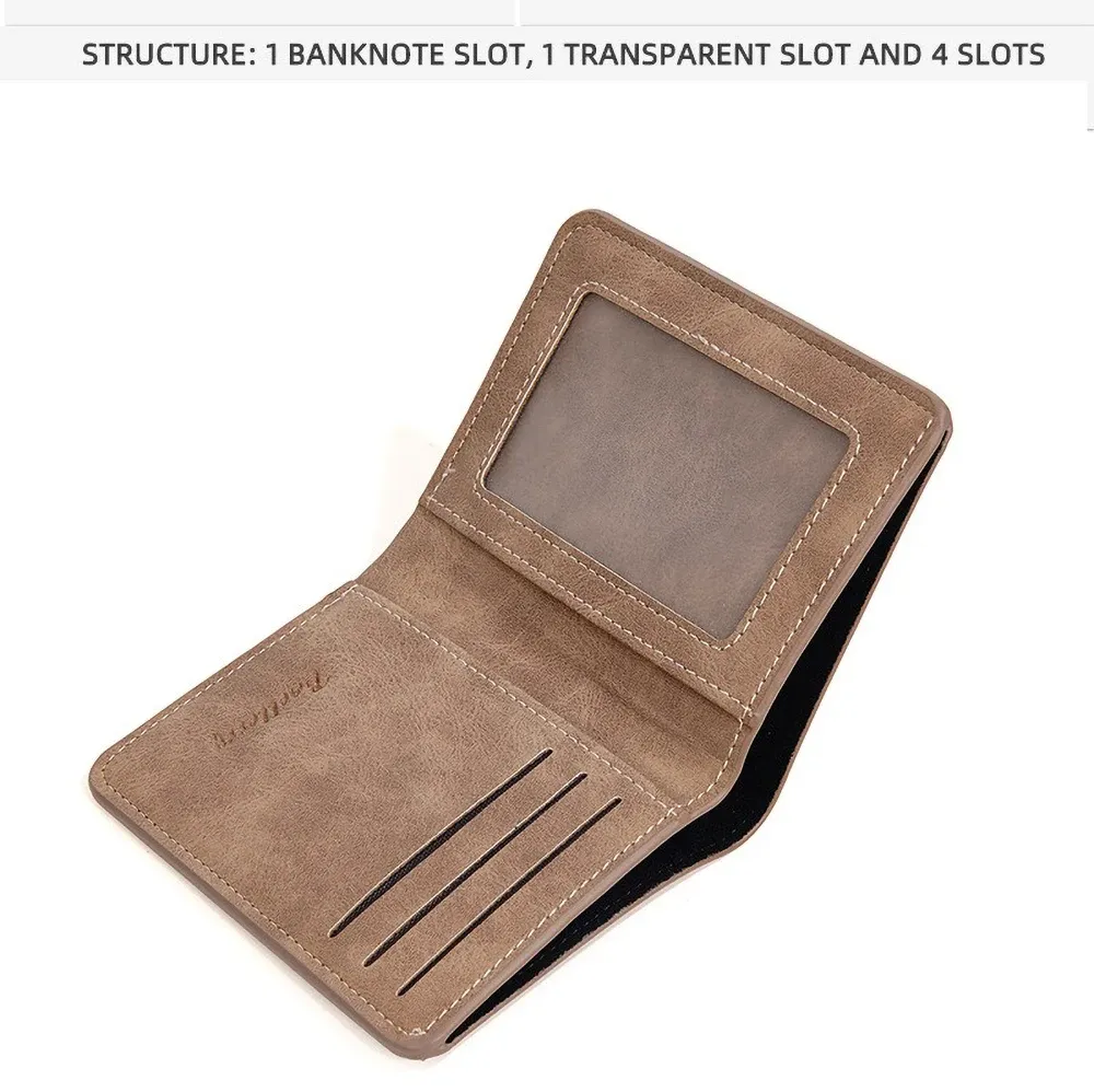 Baellerry Men's PU Leather Minimalist Front Pocket Wallet with Money Clip - Slim Travel Essentials Card Holder showcase 6