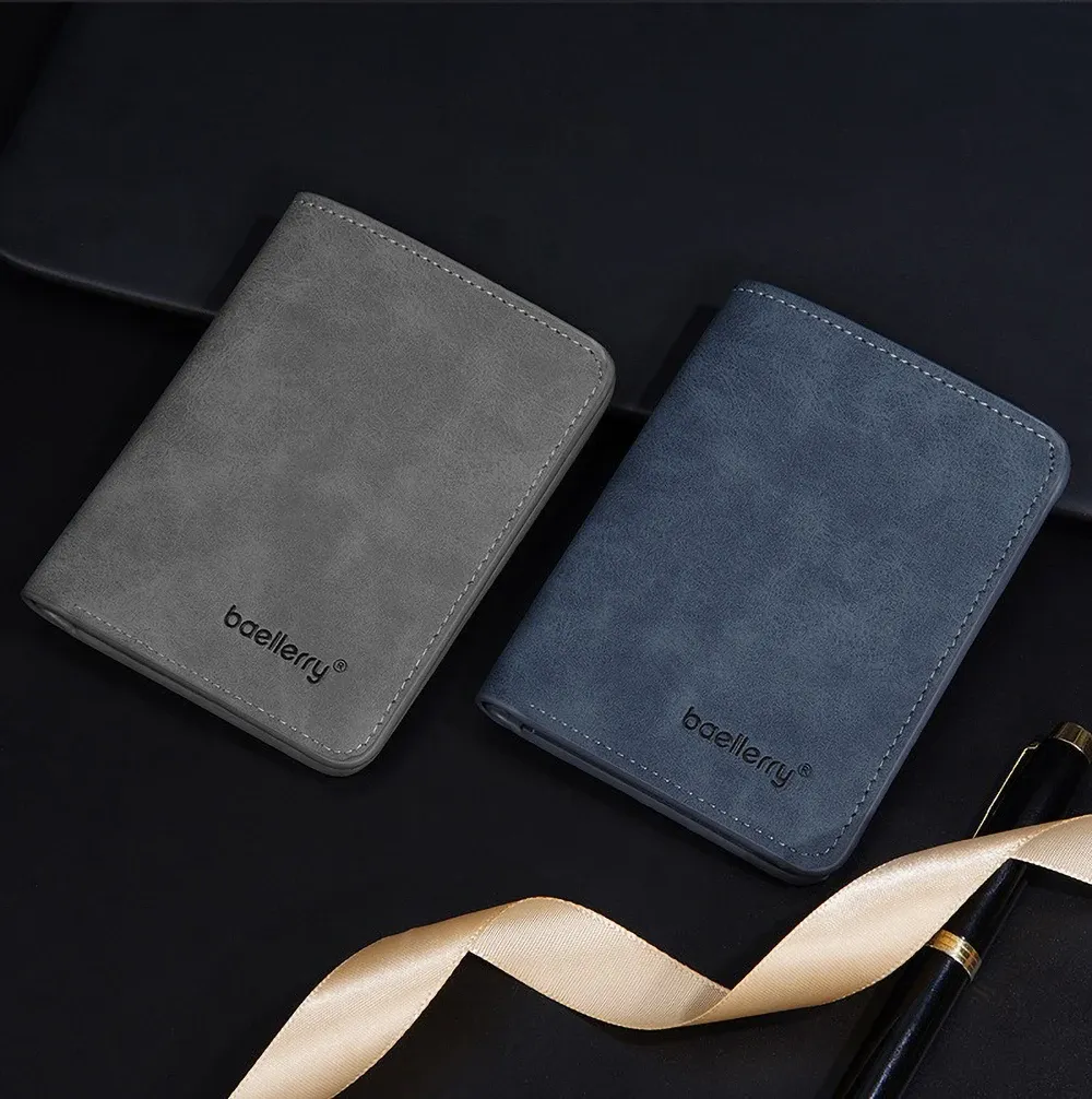 Baellerry Men's PU Leather Minimalist Front Pocket Wallet with Money Clip - Slim Travel Essentials Card Holder showcase 13