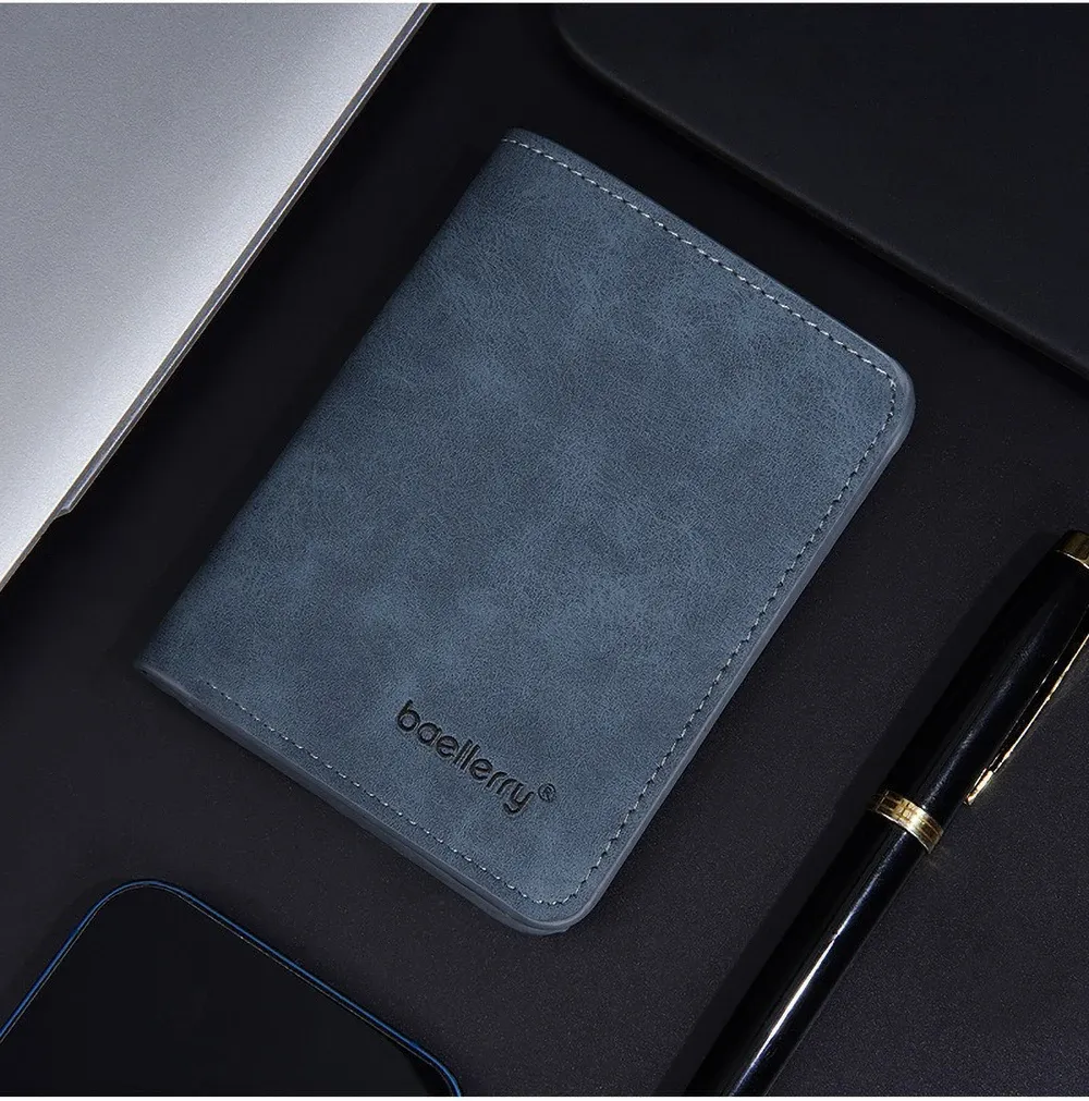 Baellerry Men's PU Leather Minimalist Front Pocket Wallet with Money Clip - Slim Travel Essentials Card Holder showcase 16