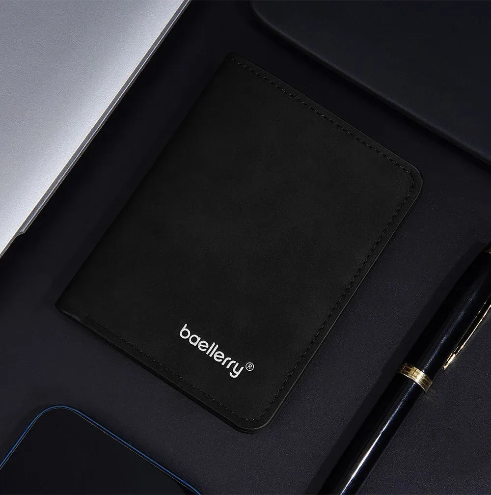 Baellerry Men's PU Leather Minimalist Front Pocket Wallet with Money Clip - Slim Travel Essentials Card Holder showcase 18