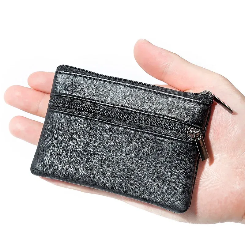 Unisex Mini Coin Purse Wallet for Men & Women, Small Leather Zipper Change Pouch with Key Holder, Ideal for Kids & Adults showcase 3