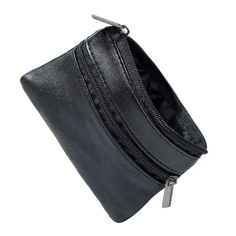 Unisex Mini Coin Purse Wallet for Men & Women, Small Leather Zipper Change Pouch with Key Holder, Ideal for Kids & Adults thumbnail 4