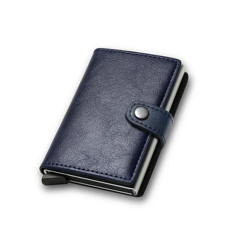 Slim Carbon Fiber RFID Blocking Pop-Up Credit Card Holder Wallet for Men - Minimalist Metal Slim Wallet with Automatic Card Eject, Holds 7 Cards & Cash - Perfect Gift for Him showcase 7