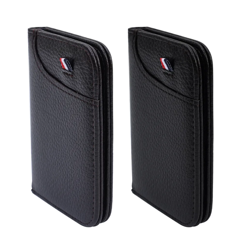 Ultra Slim PU Leather Card Holder Wallet for Men - Minimalist Mini Credit Card Purse with 9 Slots, Business Style, Compact and Lightweight showcase 9