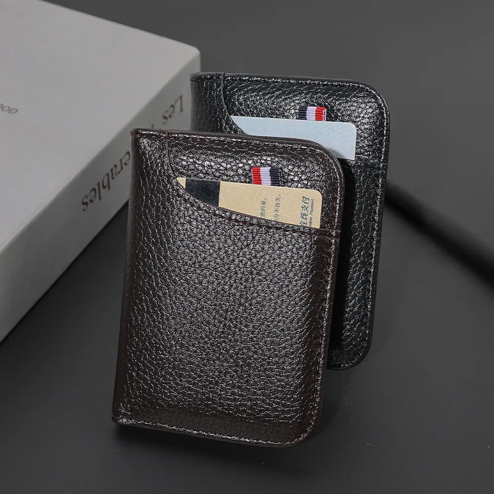 Ultra Slim PU Leather Card Holder Wallet for Men - Minimalist Mini Credit Card Purse with 9 Slots, Business Style, Compact and Lightweight showcase 4