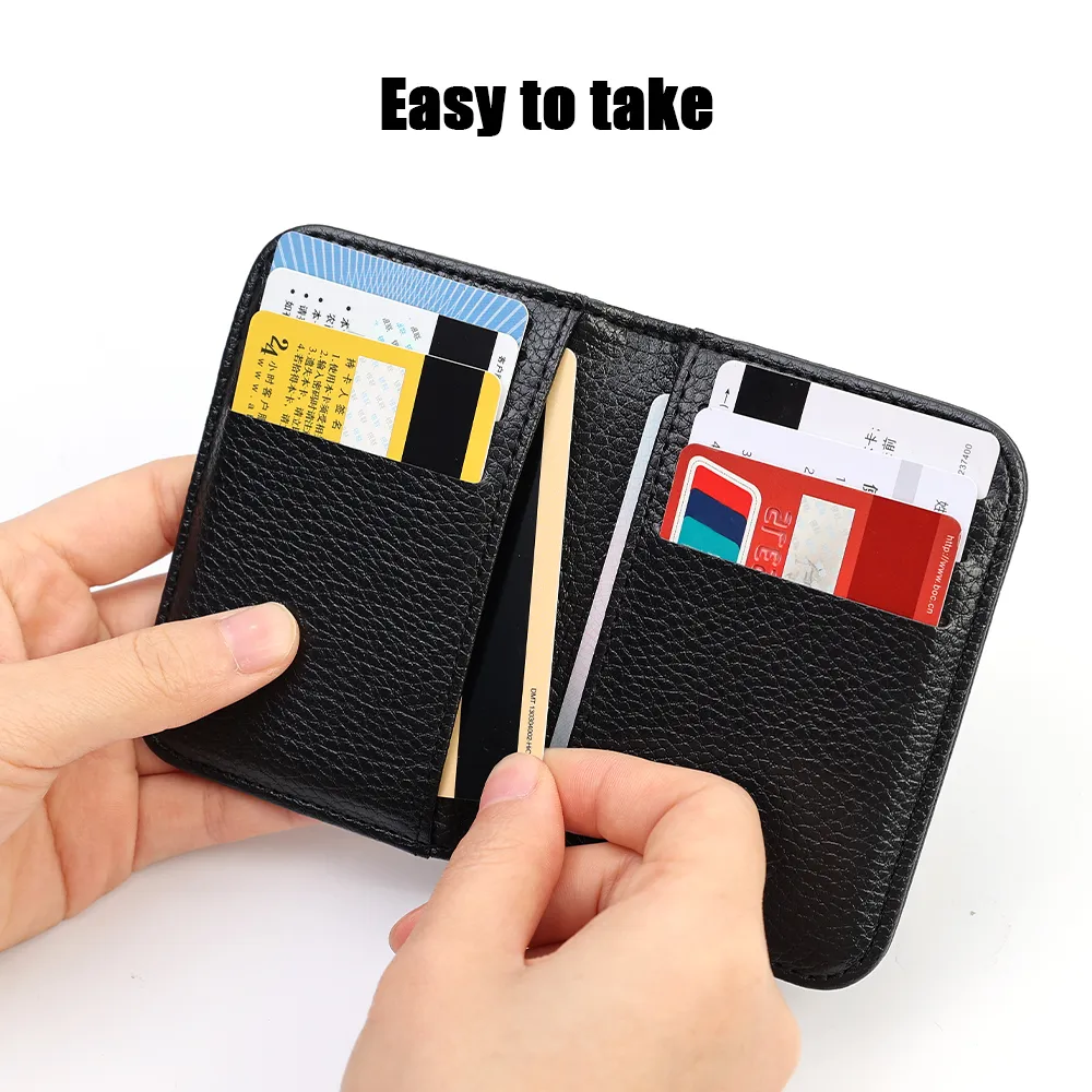 Ultra Slim PU Leather Card Holder Wallet for Men - Minimalist Mini Credit Card Purse with 9 Slots, Business Style, Compact and Lightweight showcase 7
