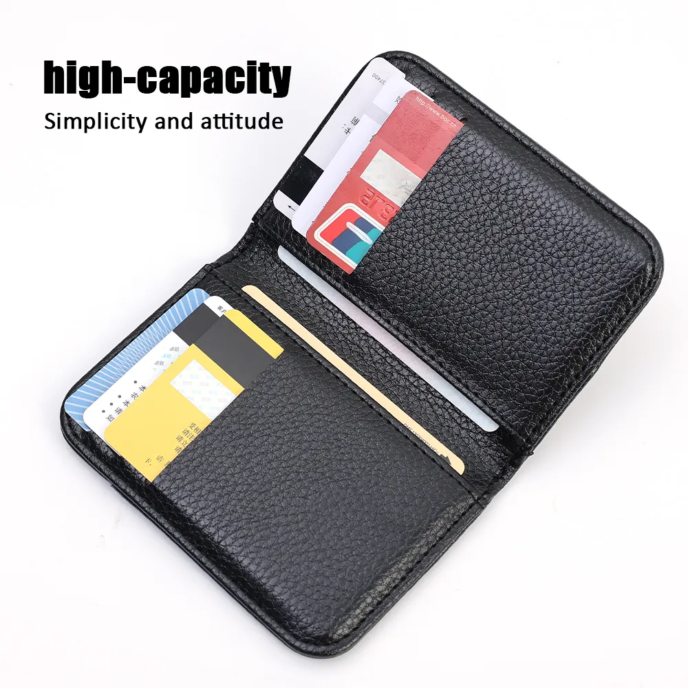 Ultra Slim PU Leather Card Holder Wallet for Men - Minimalist Mini Credit Card Purse with 9 Slots, Business Style, Compact and Lightweight showcase 6