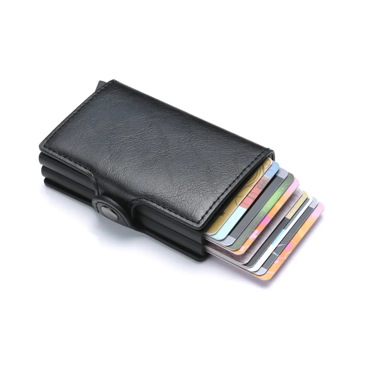 RFID Blocking Men's Slim Carbon Fiber Wallet with 14 Card Holders, Mini Money Bag, Small Bifold Purse for Business and Travel showcase 11