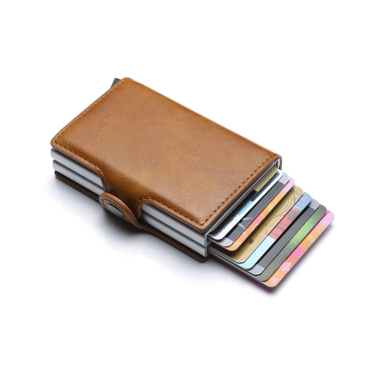 RFID Blocking Men's Slim Carbon Fiber Wallet with 14 Card Holders, Mini Money Bag, Small Bifold Purse for Business and Travel showcase 2