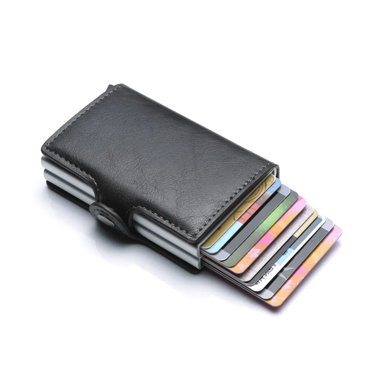 RFID Blocking Men's Slim Carbon Fiber Wallet with 14 Card Holders, Mini Money Bag, Small Bifold Purse for Business and Travel showcase 7