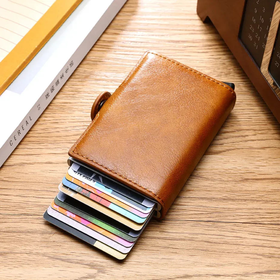 RFID Blocking Men's Slim Carbon Fiber Wallet with 14 Card Holders, Mini Money Bag, Small Bifold Purse for Business and Travel thumbnail 6