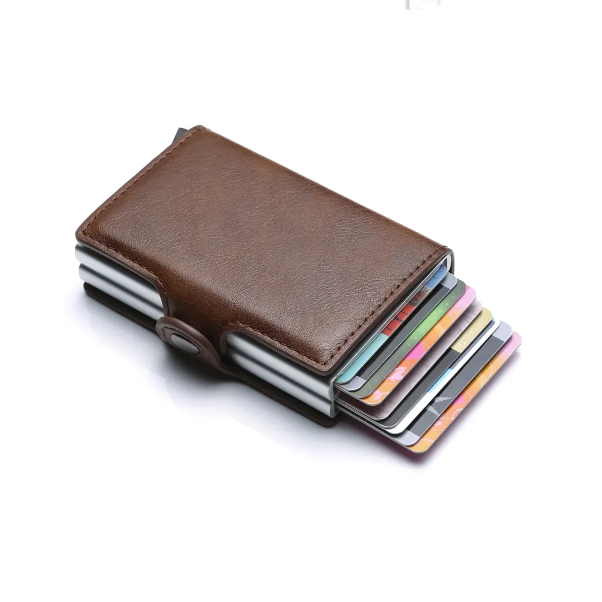 RFID Blocking Men's Slim Carbon Fiber Wallet with 14 Card Holders, Mini Money Bag, Small Bifold Purse for Business and Travel showcase 9