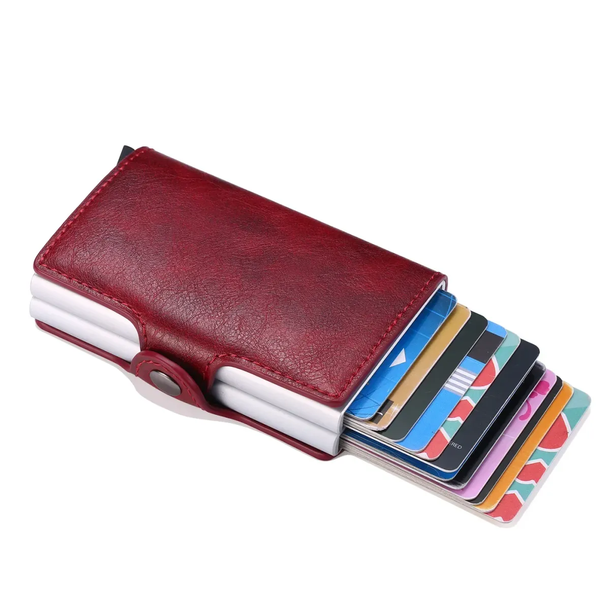 RFID Blocking Men's Slim Carbon Fiber Wallet with 14 Card Holders, Mini Money Bag, Small Bifold Purse for Business and Travel showcase 21