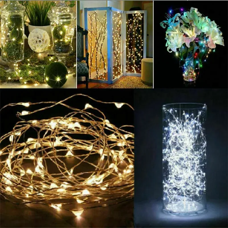 10M LED Copper Wire Fairy String Lights - Battery Powered, Flexible Waterproof Lights for Bedroom, Garden, Party, Wedding Decor showcase 11