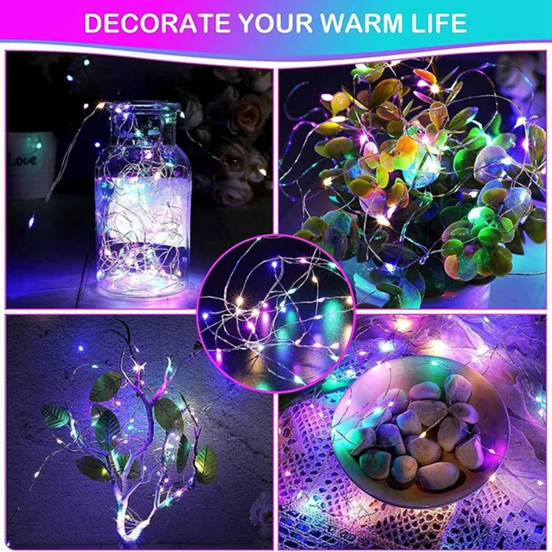 10M LED Copper Wire Fairy String Lights - Battery Powered, Flexible Waterproof Lights for Bedroom, Garden, Party, Wedding Decor showcase 9