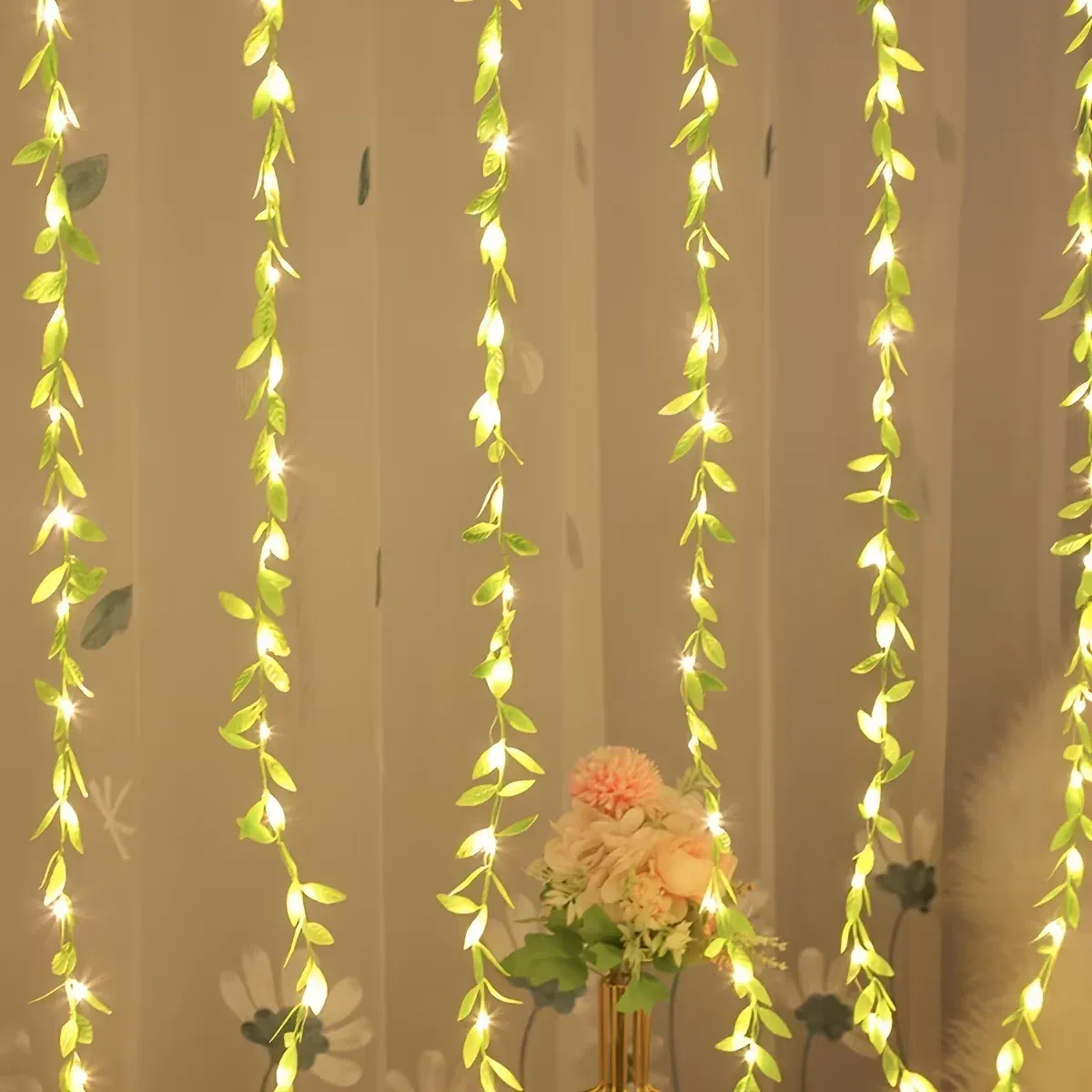 2M 20 LED Willow String Lights, Battery Operated Copper Wire Fairy Lights for Home Decor, Parties, Weddings, and Special Occasions showcase 3