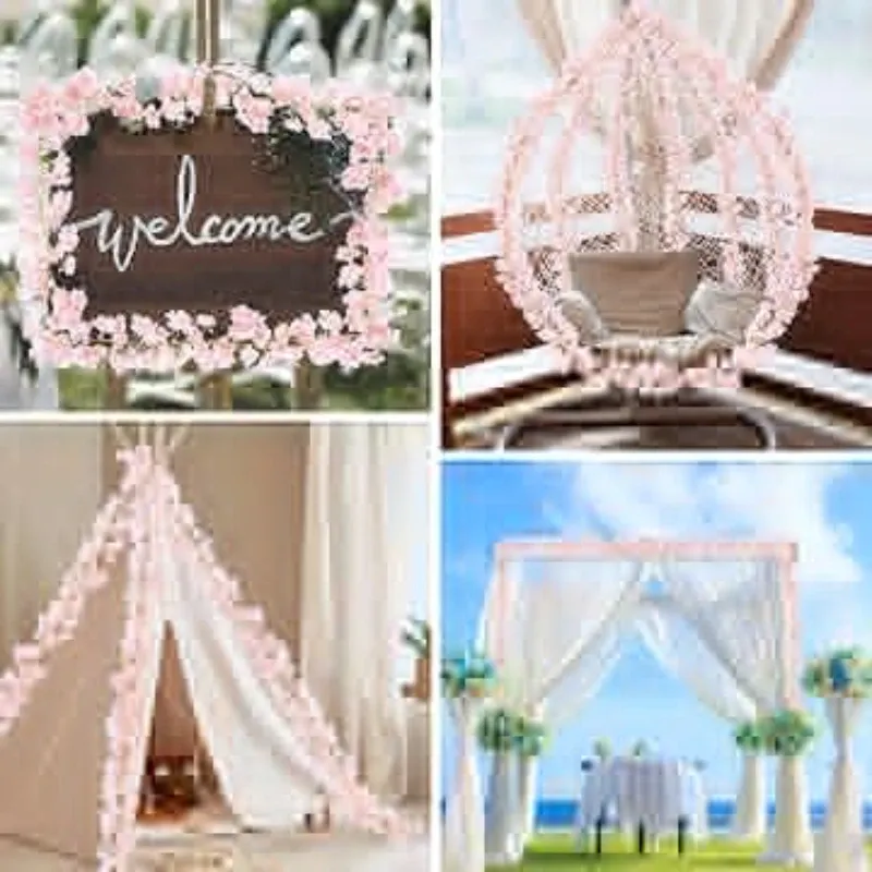 2M 20 LED Cherry Blossom String Lights Garland - Artificial Flower Vines Fairy Lights for Bedroom, Wedding, Party, Holiday Decoration thumbnail 3