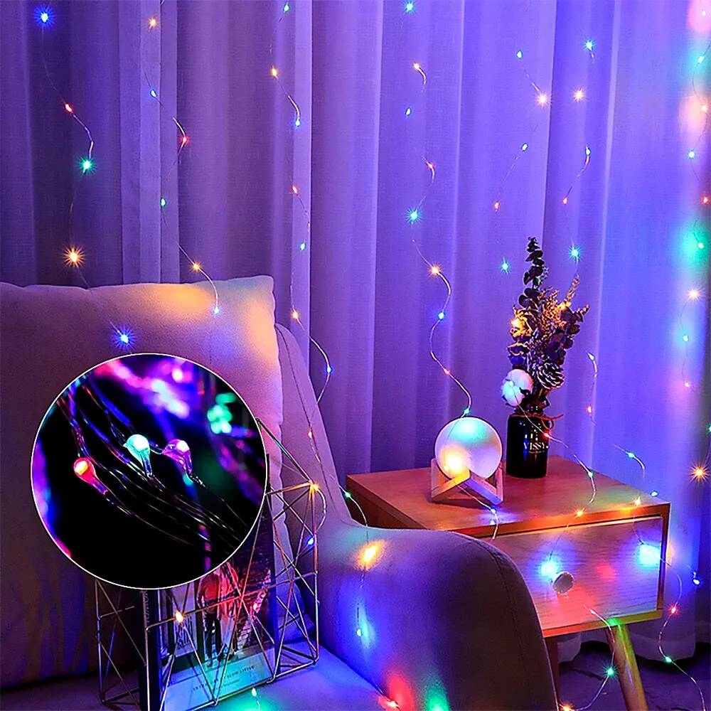 Waterproof LED Copper Wire String Lights - 5M/10M/20M USB Powered Fairy Garland for Christmas, Weddings, Parties, Home Decor showcase 6