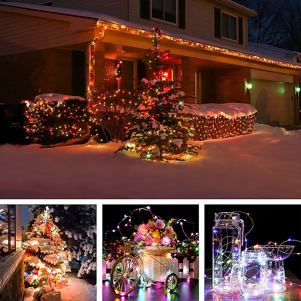 Waterproof LED Copper Wire String Lights - 5M/10M/20M USB Powered Fairy Garland for Christmas, Weddings, Parties, Home Decor showcase 7
