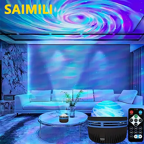 LED Starry Galaxy Projector Light with RGB Remote Control - Aurora Lamp for Home, KTV, Camping, and Wedding Decorations