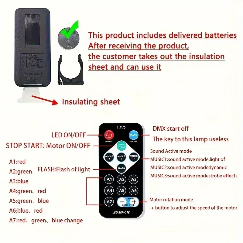 LED Starry Galaxy Projector Light with RGB Remote Control - Aurora Lamp for Home, KTV, Camping, and Wedding Decorations thumbnail 5