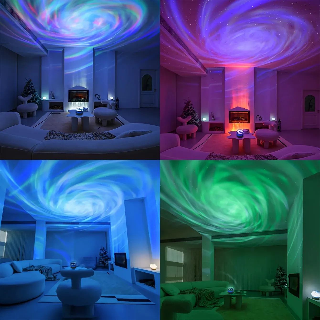 LED Starry Galaxy Projector Light with RGB Remote Control - Aurora Lamp for Home, KTV, Camping, and Wedding Decorations thumbnail 3