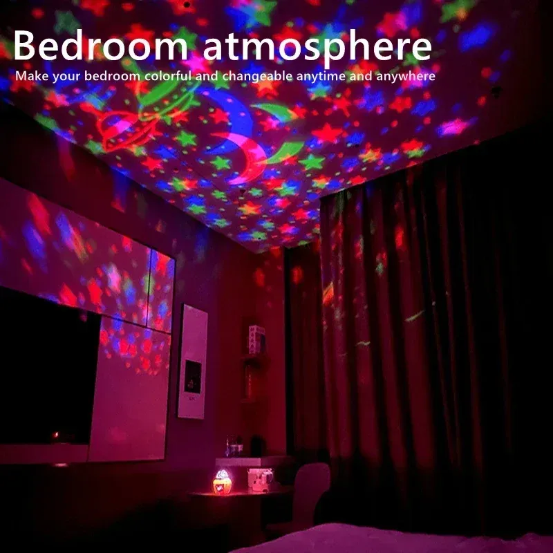 LED Starry Galaxy Projector Light with RGB Remote Control - Aurora Lamp for Home, KTV, Camping, and Wedding Decorations showcase 23