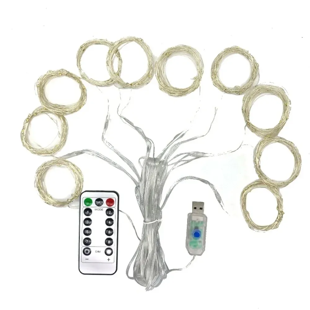 3M LED String Lights USB Fairy Lights Curtain Decoration for New Year, Wedding, Party, Christmas Home - Warm White, 300 LEDs thumbnail 5