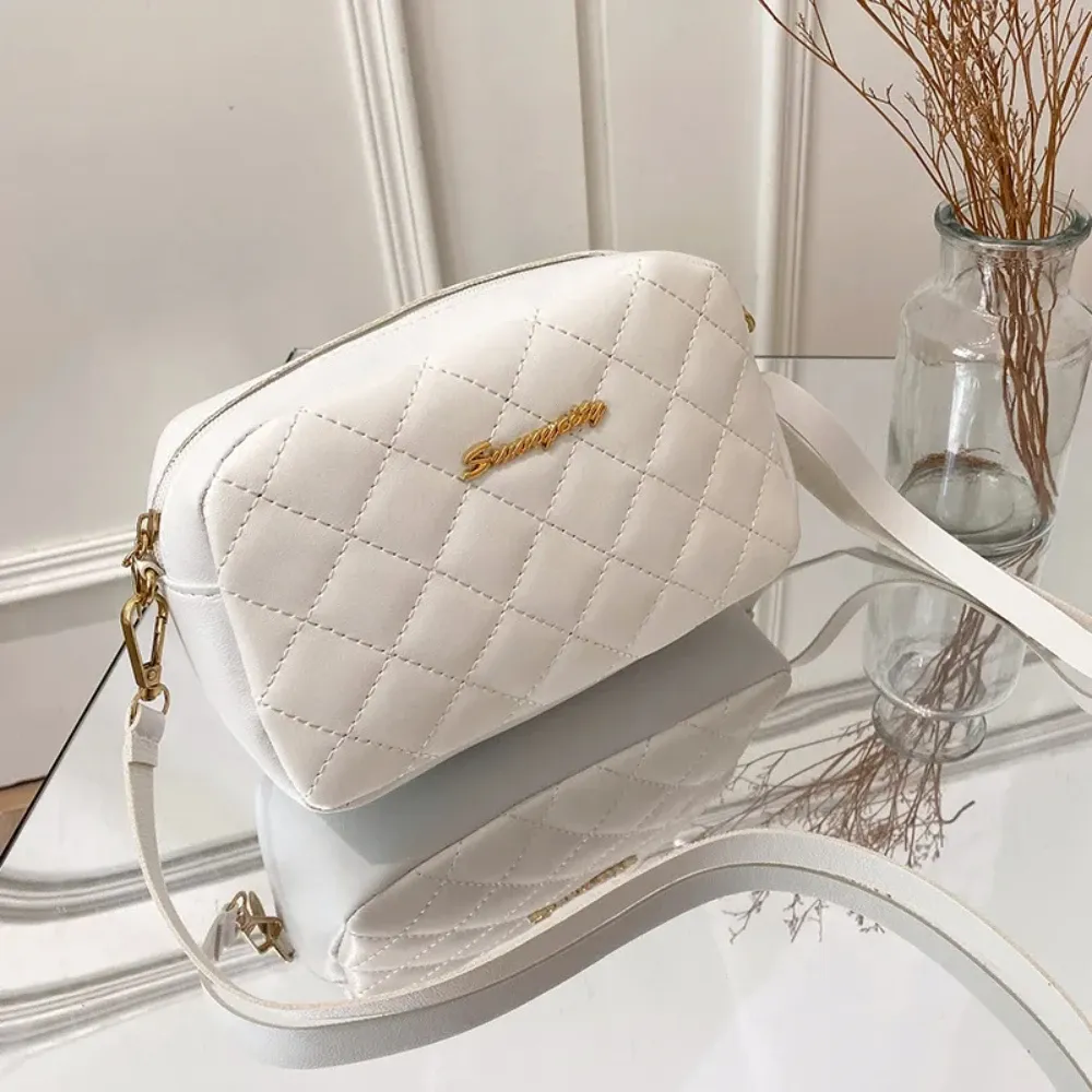 2024 Trendy Women's Small Messenger Bag with Tassel & Lingge Embroidery, Fashion Chain Crossbody Camera Bag, Soft PU Leather for Stylish Ladies thumbnail 1