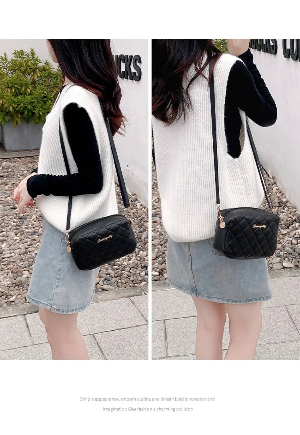 2024 Trendy Women's Small Messenger Bag with Tassel & Lingge Embroidery, Fashion Chain Crossbody Camera Bag, Soft PU Leather for Stylish Ladies showcase 9