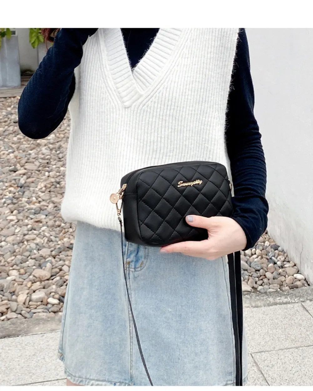 2024 Trendy Women's Small Messenger Bag with Tassel & Lingge Embroidery, Fashion Chain Crossbody Camera Bag, Soft PU Leather for Stylish Ladies showcase 10