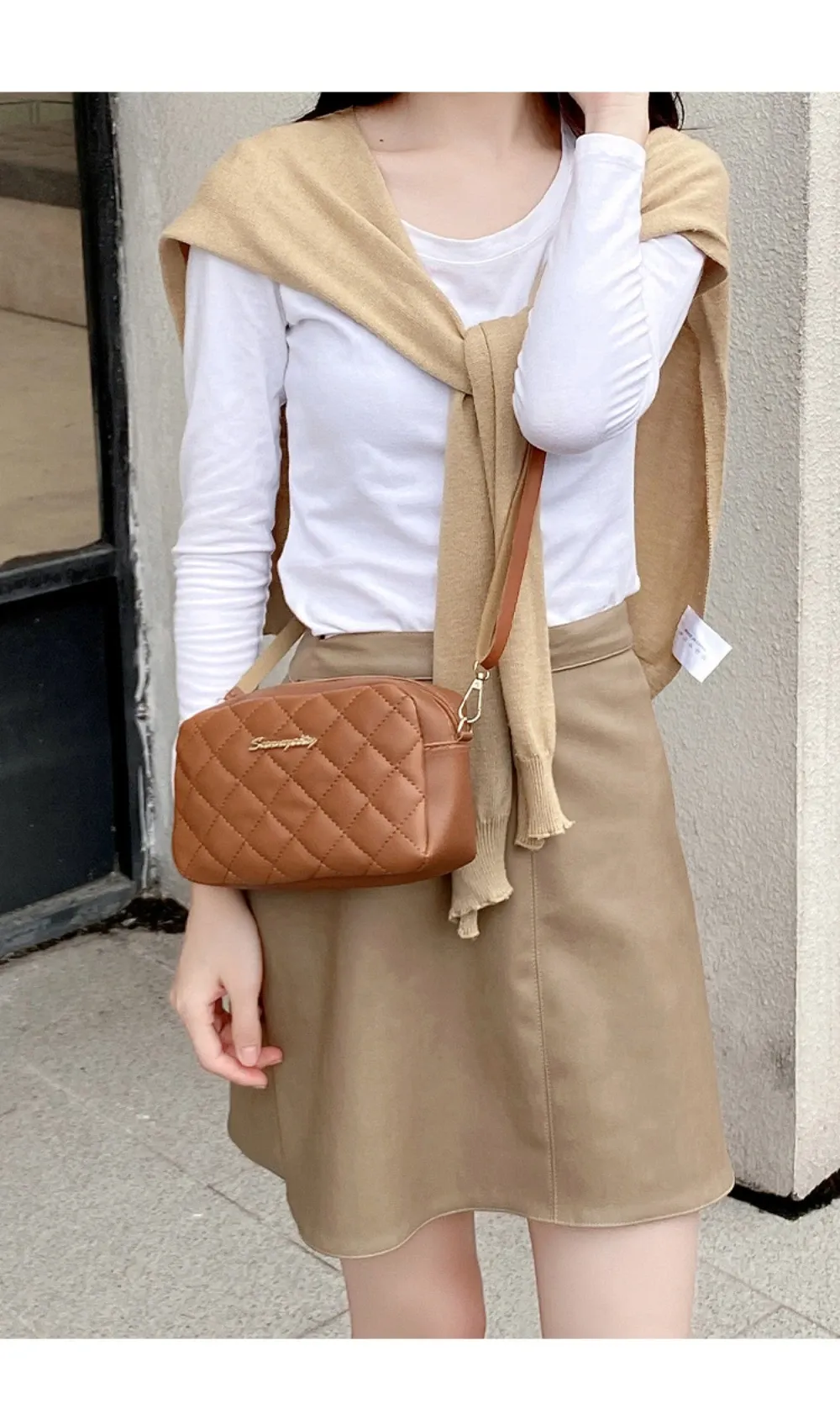 2024 Trendy Women's Small Messenger Bag with Tassel & Lingge Embroidery, Fashion Chain Crossbody Camera Bag, Soft PU Leather for Stylish Ladies showcase 14