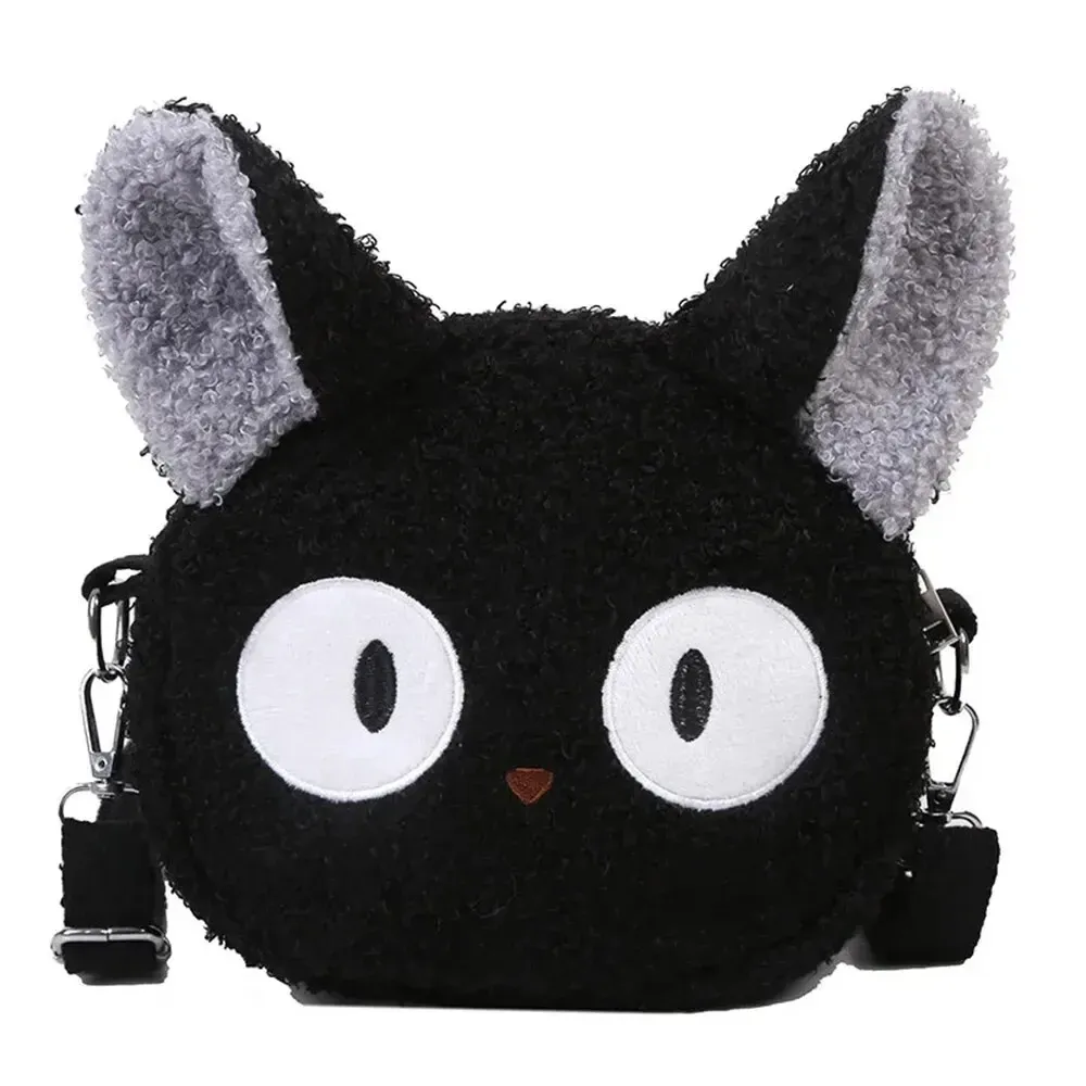 Cute Cartoon Plush Cat Shoulder Bag for Women & Girls, Japanese Style Crossbody Purse with Zipper, Small Phone & Wallet Holder, Soft Faux Lamb Velvet thumbnail 6