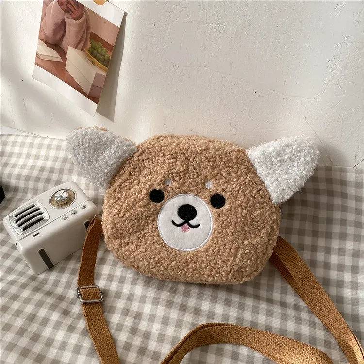 Kawaii Plush Shoulder Bag for Women - Cute Cartoon Bear Design, Milk Cotton, Small Phone Purse, Ideal for Daily Outings & Parties showcase 10