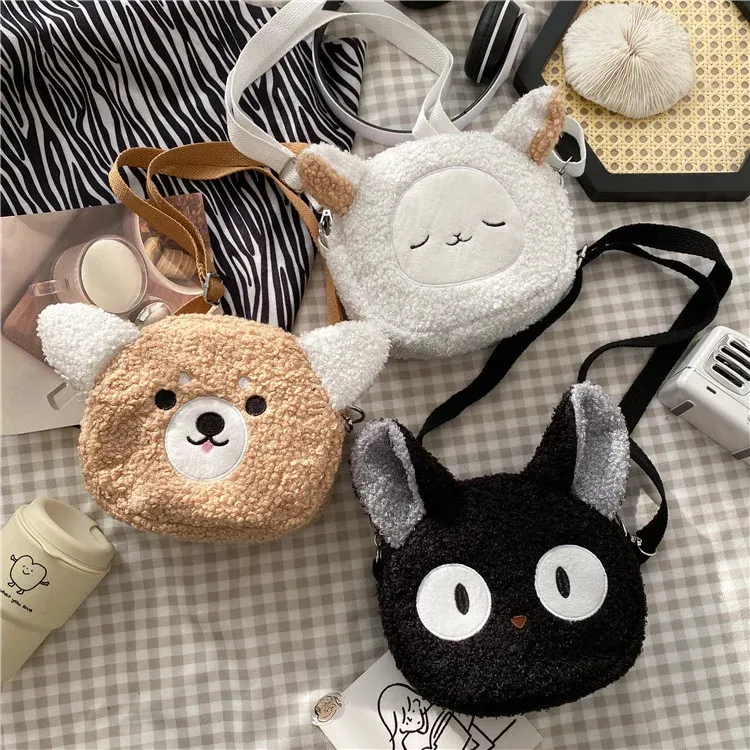 Kawaii Plush Shoulder Bag for Women - Cute Cartoon Bear Design, Milk Cotton, Small Phone Purse, Ideal for Daily Outings & Parties showcase 7