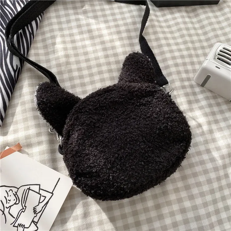 Kawaii Plush Shoulder Bag for Women - Cute Cartoon Bear Design, Milk Cotton, Small Phone Purse, Ideal for Daily Outings & Parties showcase 9