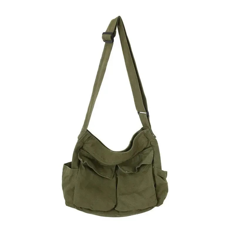 Women's Large Capacity Canvas Messenger Bag - Casual Shoulder Bag for School, Work, and Travel showcase 1