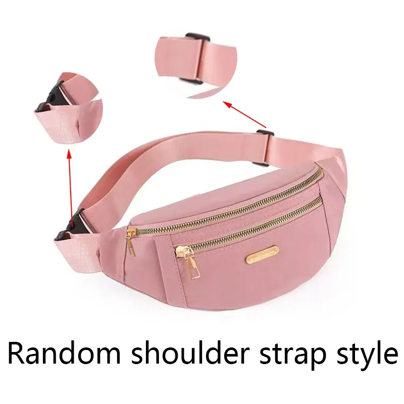 Unisex Adjustable Waist Bag, Durable Crossbody Shoulder Bag with Multiple Zipper Pockets, Casual Sports Design, Chemical-Free Oxford Material showcase 7