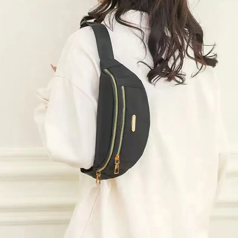 Unisex Adjustable Waist Bag, Durable Crossbody Shoulder Bag with Multiple Zipper Pockets, Casual Sports Design, Chemical-Free Oxford Material showcase 5