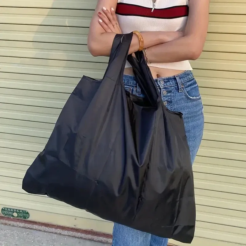 Large Capacity Foldable Shopping Bag, Waterproof Shoulder Tote for Supermarket Groceries, Environmentally Friendly & Portable Storage showcase 8