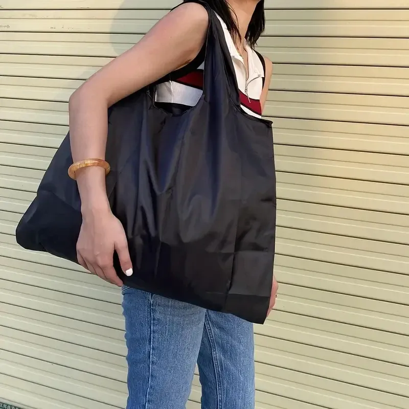 Large Capacity Foldable Shopping Bag, Waterproof Shoulder Tote for Supermarket Groceries, Environmentally Friendly & Portable Storage showcase 11