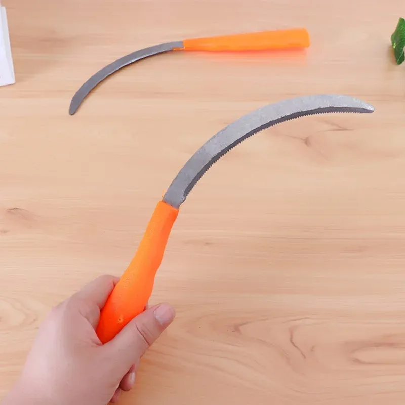 Durable Stainless Steel Sickle Scythe with Serrated Teeth for Efficient Weed Removal, Harvesting Small Grains, and Household Gardening Tasks thumbnail 3