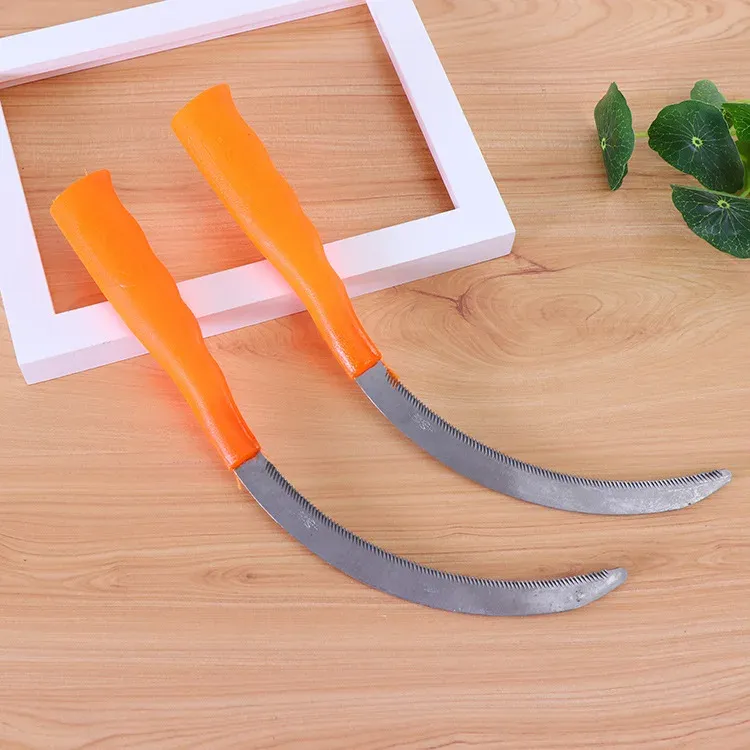 Durable Stainless Steel Sickle Scythe with Serrated Teeth for Efficient Weed Removal, Harvesting Small Grains, and Household Gardening Tasks showcase 8