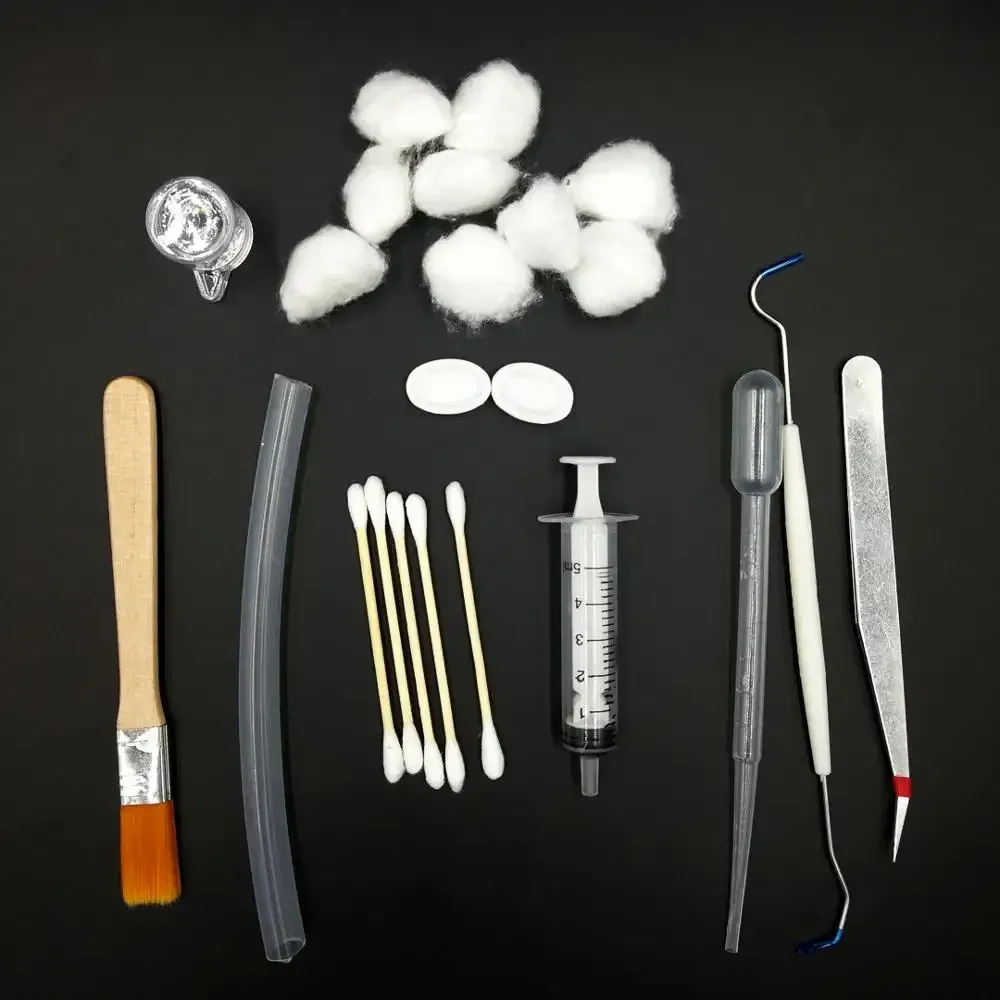 Complete Ant Farm Novice Tool Set for Ant Nest Pet Anthill - Includes Syringe, Feeder, Tweezers, Dropper, Hose, Brush, Plugs, Trays, Cotton Balls & Swabs for Easy Ant Keeping thumbnail 1