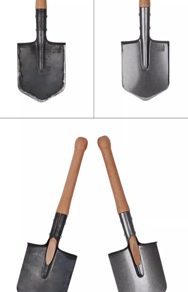 Manganese Steel Sapper Shovel with Red Beech Handle - Heavy Duty Outdoor Survival, Camping, Gardening, Farming Tool showcase 9