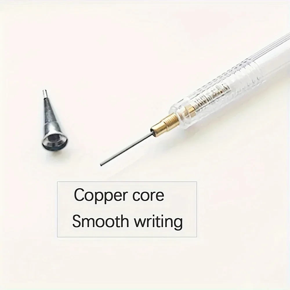 Transparent Mechanical Pencils 0.5mm 0.7mm 0.9mm, 2B Lead Refills for Art Drawing, Smooth Writing Automatic Pencils with Eraser, Ideal for Students and Artists showcase 5