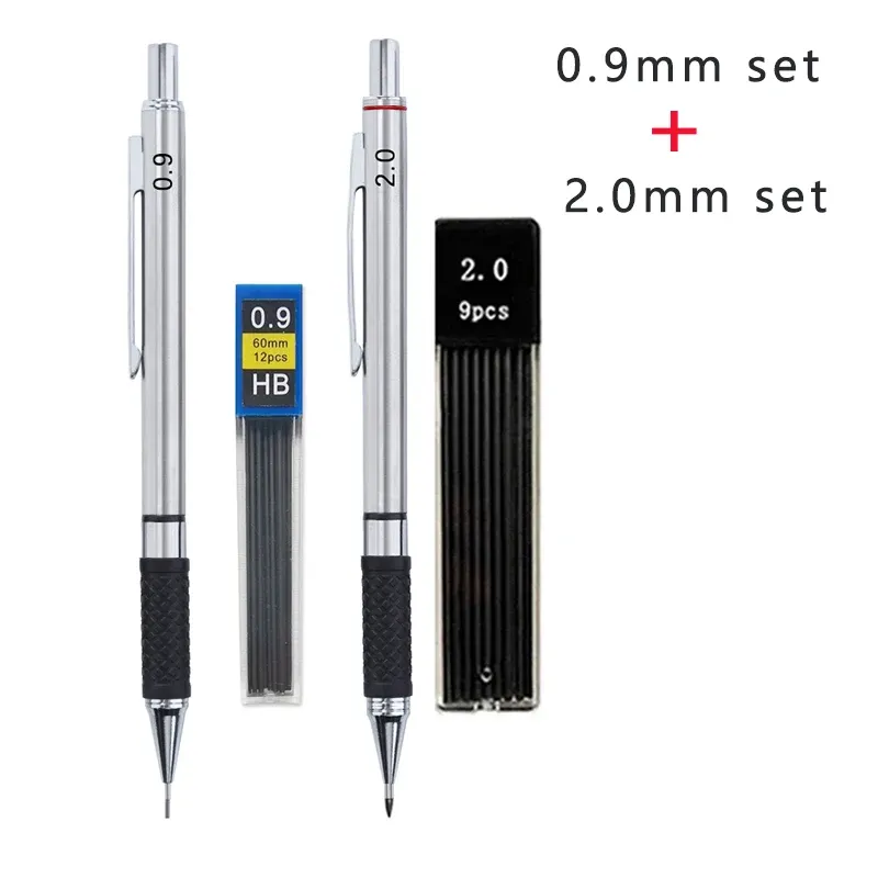 Professional Metal Mechanical Pencil Set with Grip - 0.5/0.7/0.9/2.0mm Automatic Drafting Pencils for Art, Drawing, Students, Office Use showcase 10
