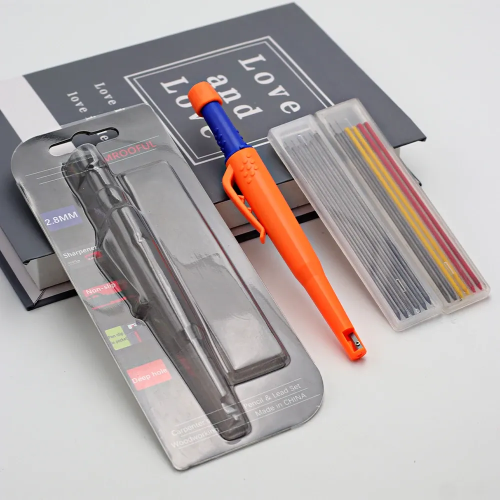 Woodworking Pencils Deep Hole Marking Set with 2.8mm Durable Lead - Ideal for Carpenters, Builders, Engineers on Wood, Metal, Glass, Plastic thumbnail 4
